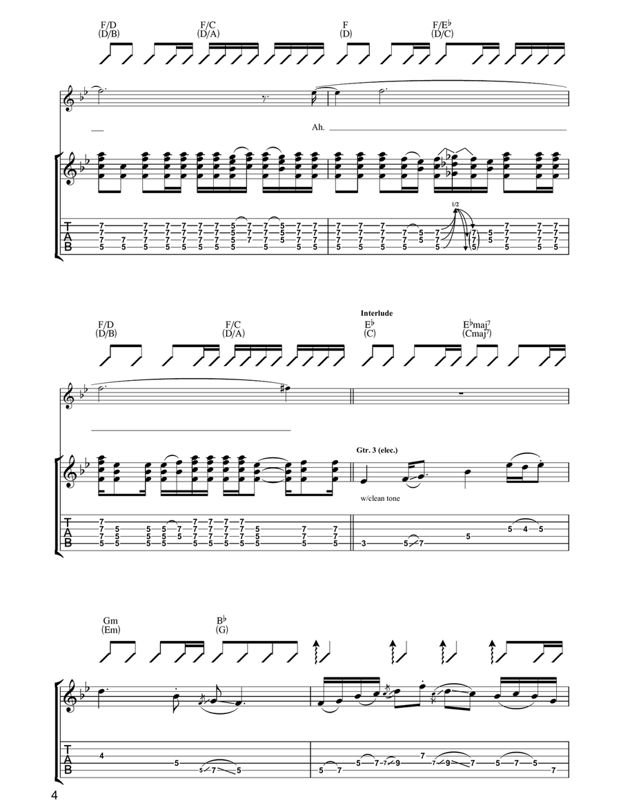 As You Are As You Are Acoustic Guitar scores gallery preview page 4