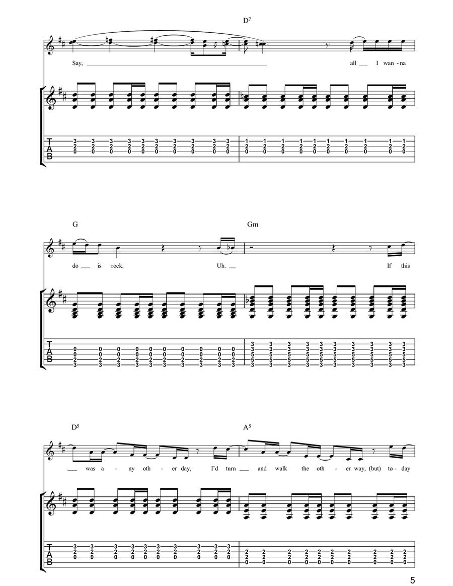 All I Want To Do Is Rock All I Want To Do Is Rock Acoustic Guitar scores gallery preview page 5