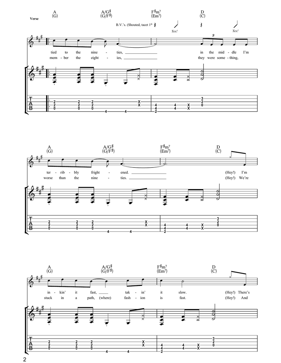 Tied To The 90s Tied To The 90s Acoustic Guitar scores gallery preview page 2