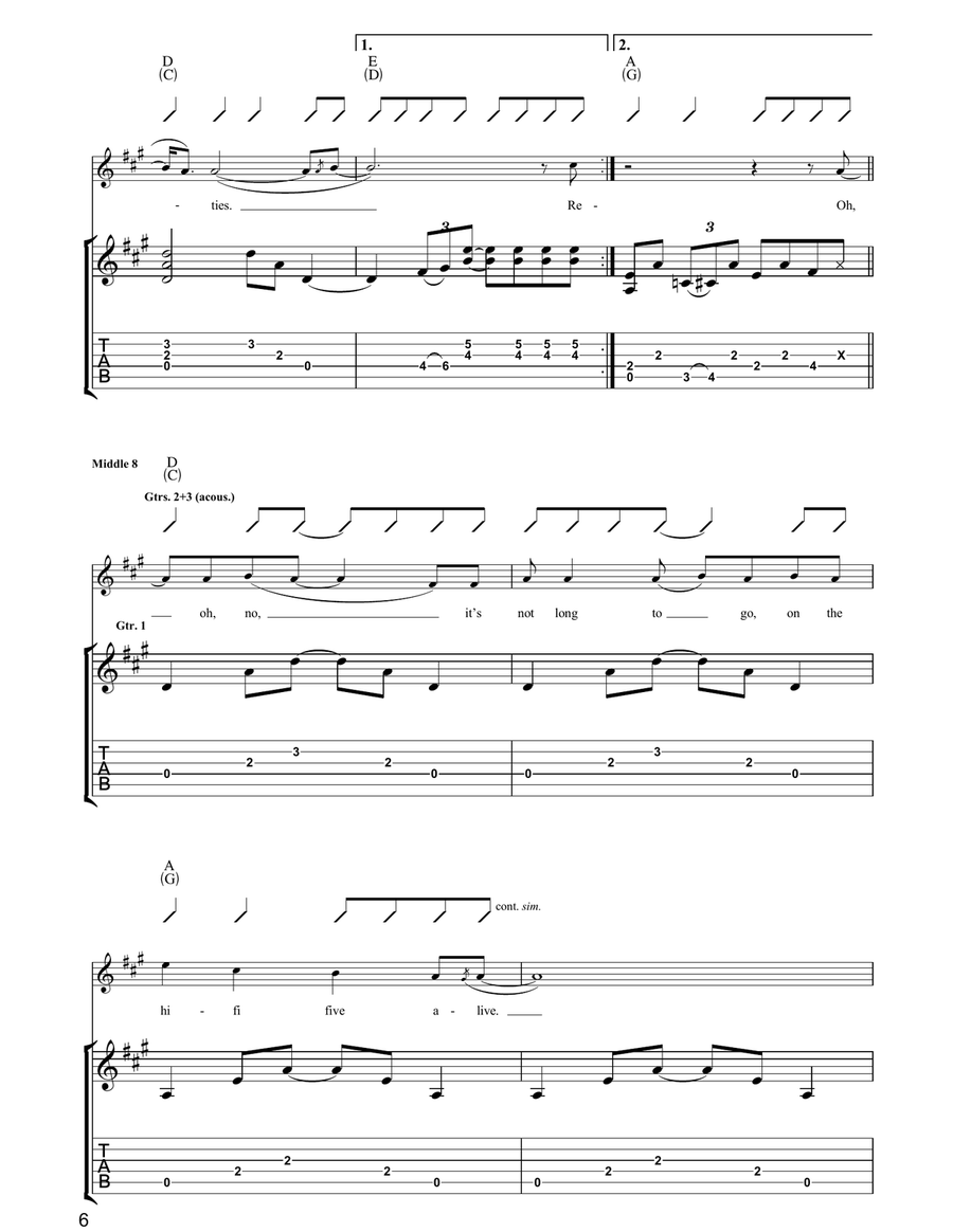 Tied To The 90s Tied To The 90s Acoustic Guitar scores gallery preview page 6