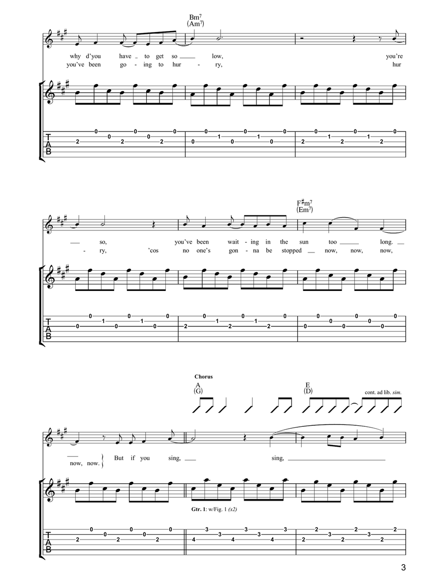 Sing Sing Acoustic Guitar scores gallery preview page 3