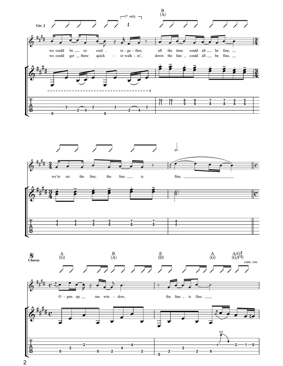 The Line Is Fine The Line Is Fine Acoustic Guitar scores gallery preview page 2