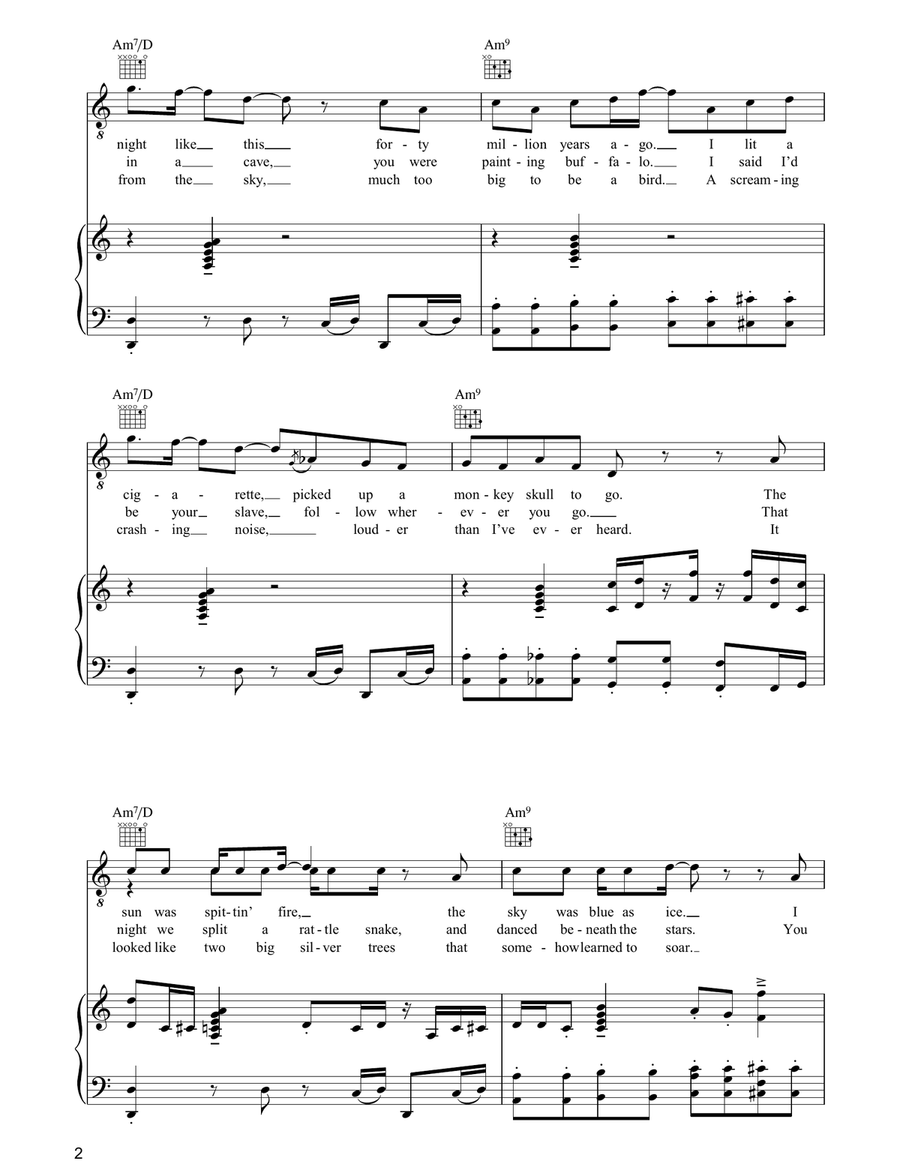 Walk The Dinosaur Walk The Dinosaur Piano, Vocal, Guitar scores gallery preview page 2
