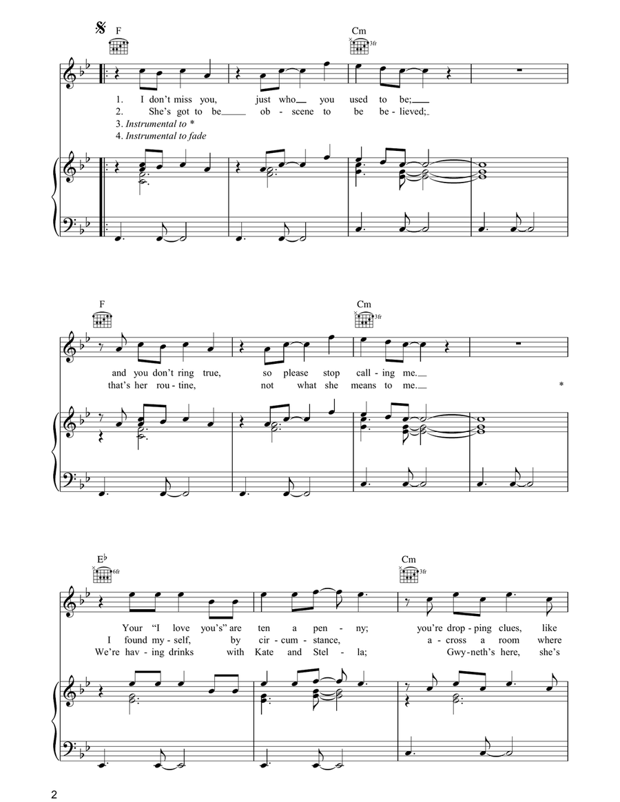 She's Madonna She's Madonna Piano, Vocal, Guitar scores gallery preview page 2