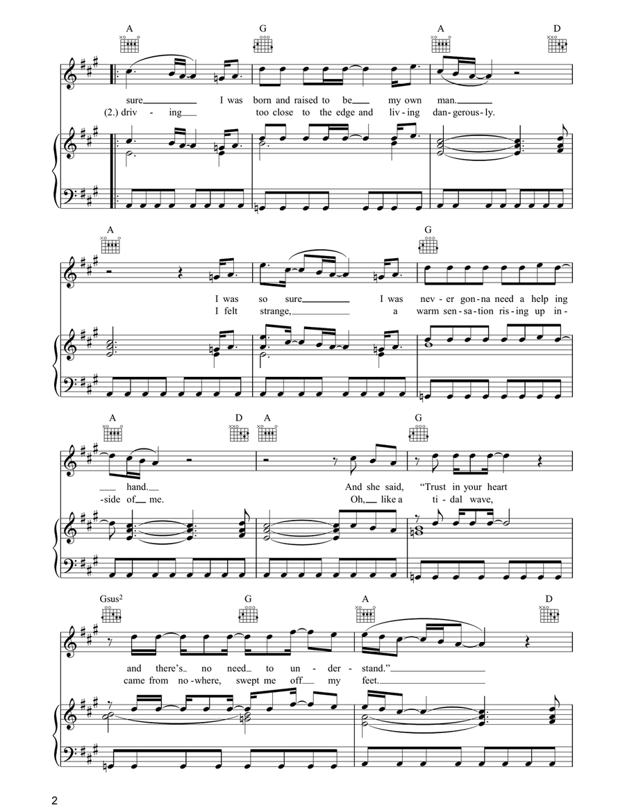 Under The Influence Under The Influence Piano, Vocal, Guitar scores gallery preview page 2