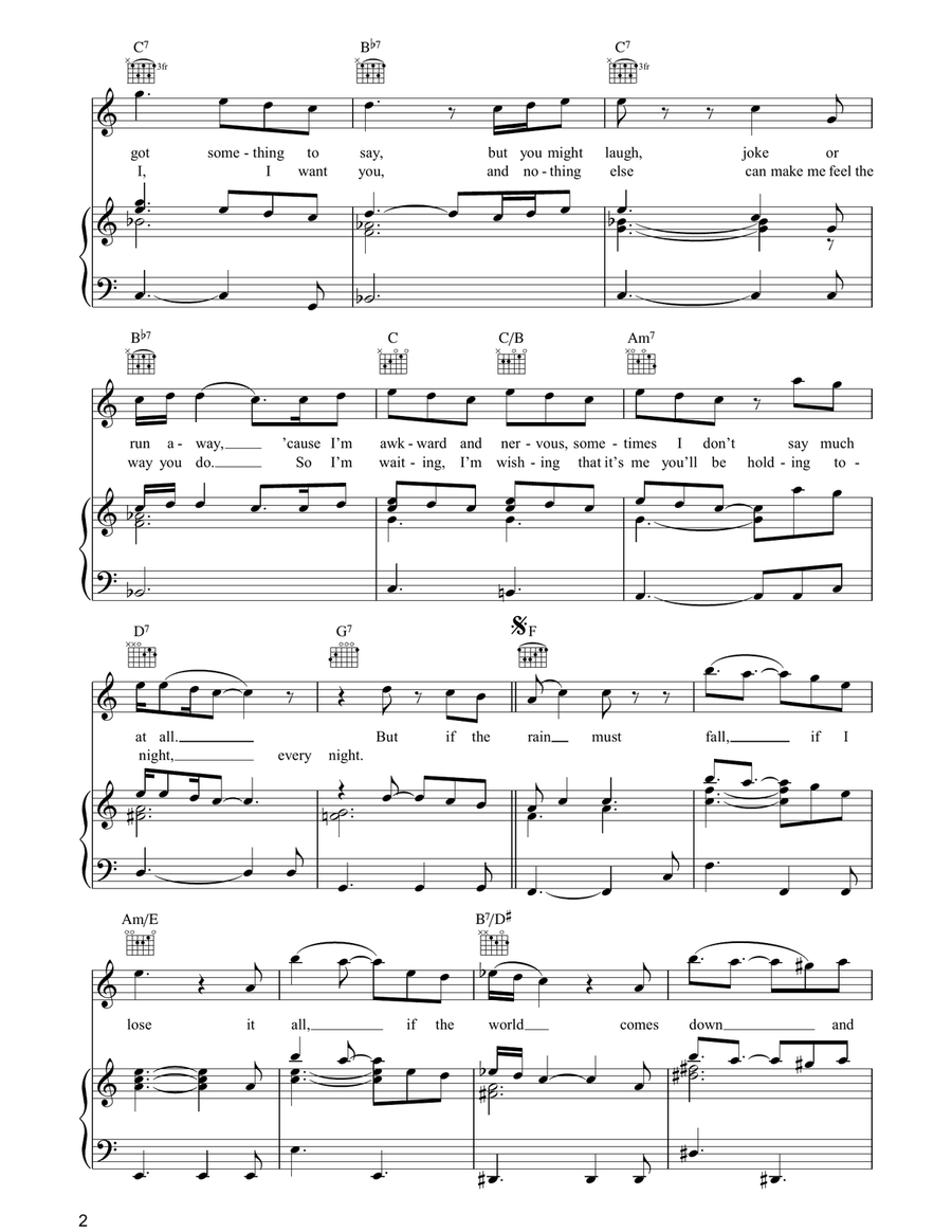 If The Rain Must Fall Piano, Vocal, Guitar scores gallery preview page 2