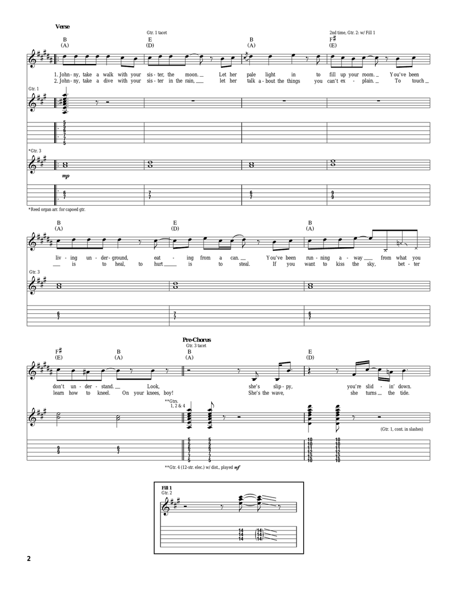 Mysterious Ways Mysterious Ways Acoustic Guitar scores gallery preview page 2