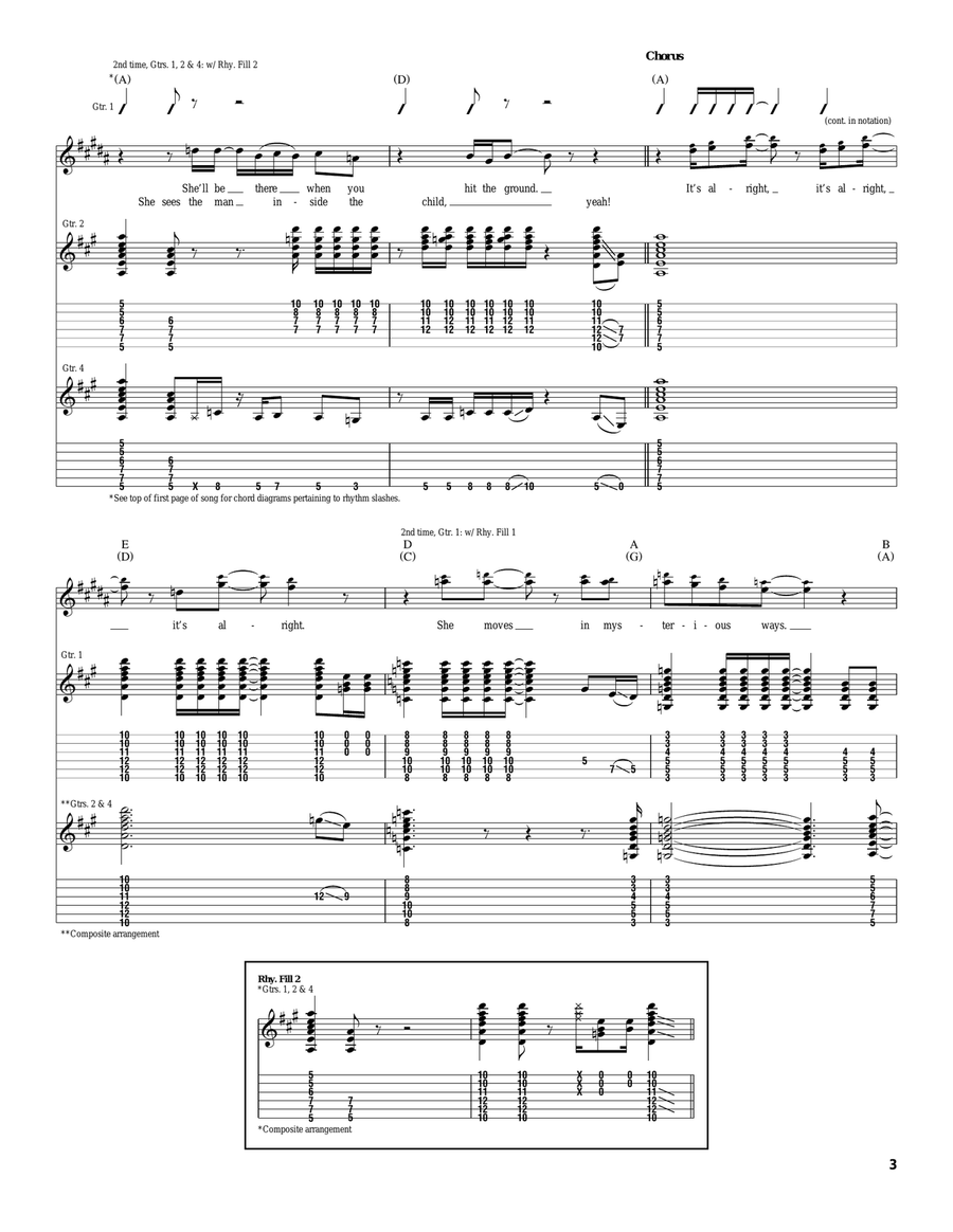 Mysterious Ways Mysterious Ways Acoustic Guitar scores gallery preview page 3