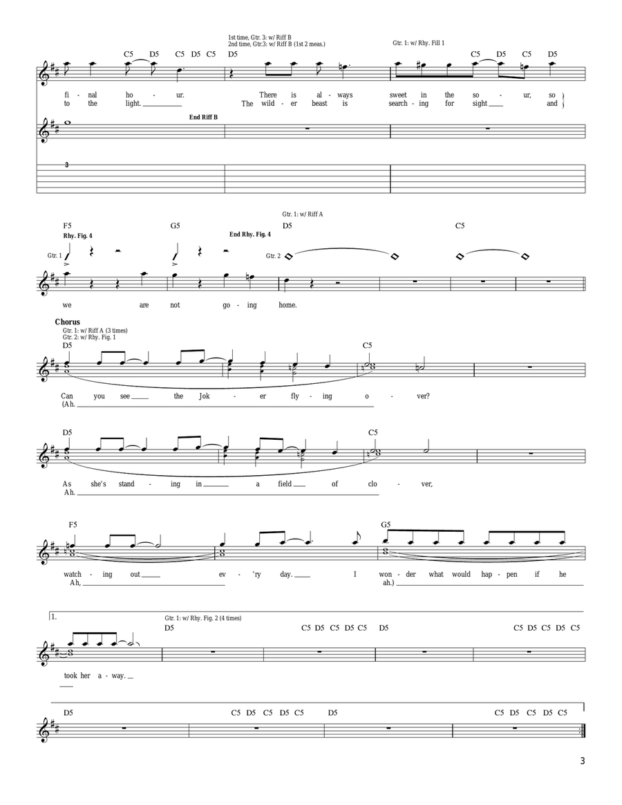 Joker & The Thief Joker & The Thief Acoustic Guitar scores gallery preview page 3
