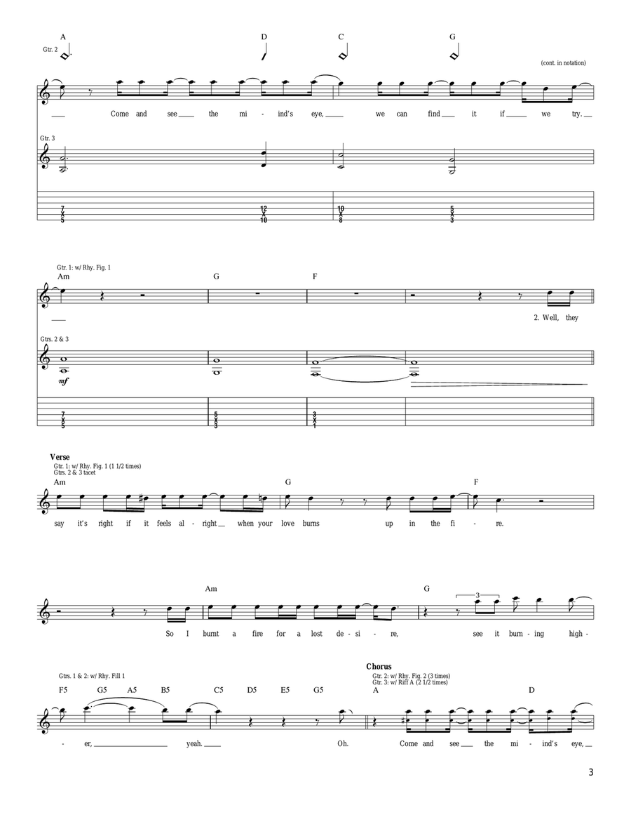 Mind's Eye Mind's Eye Acoustic Guitar scores gallery preview page 3