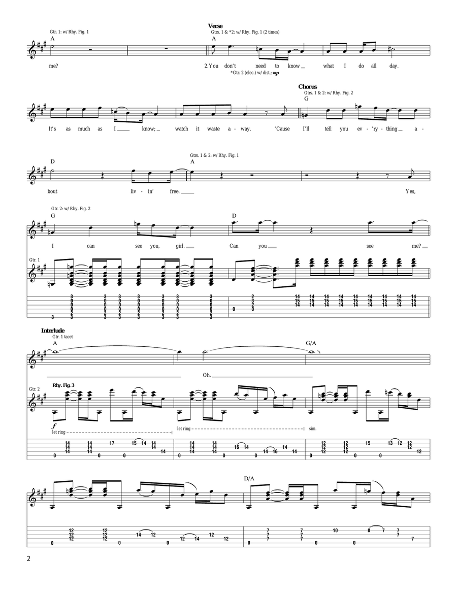 Vagabond Vagabond Acoustic Guitar scores gallery preview page 2