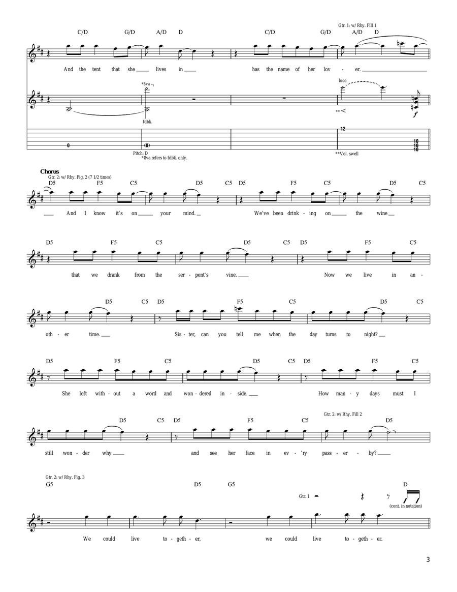 White Unicorn White Unicorn Acoustic Guitar scores gallery preview page 3