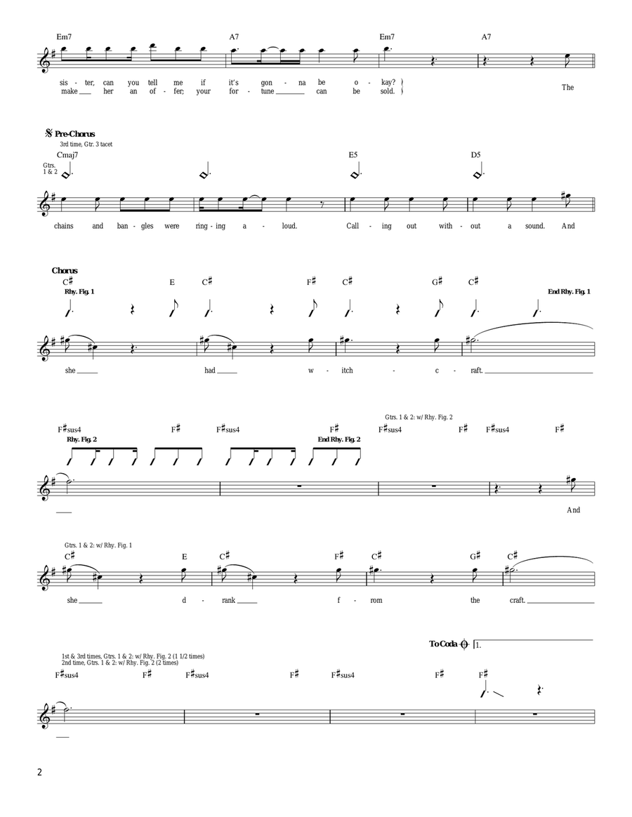 Witchcraft Witchcraft Acoustic Guitar scores gallery preview page 2