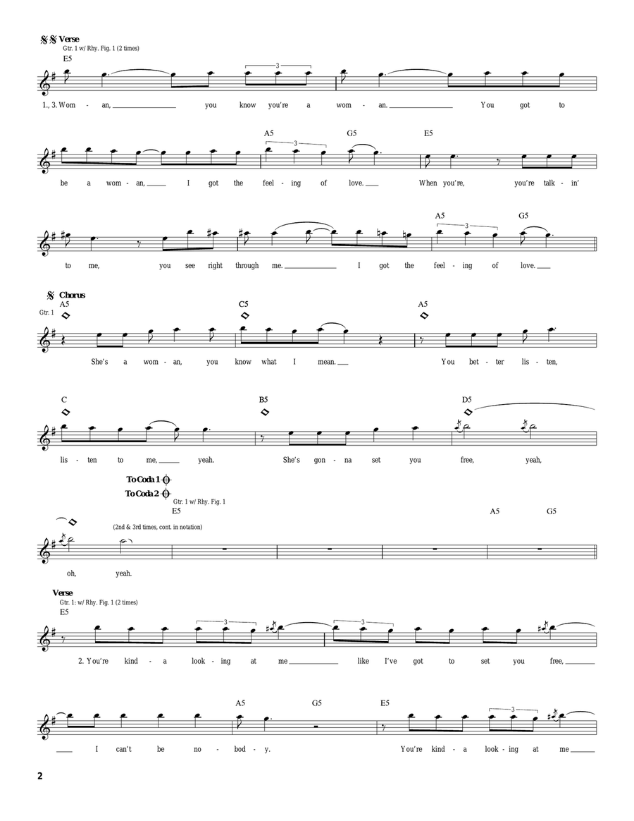 Woman Woman Acoustic Guitar scores gallery preview page 2