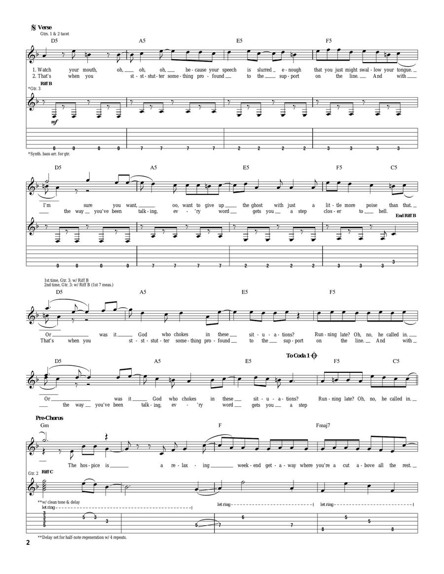 Nails For Breakfast, Tacks For Snacks Acoustic Guitar scores gallery preview page 2