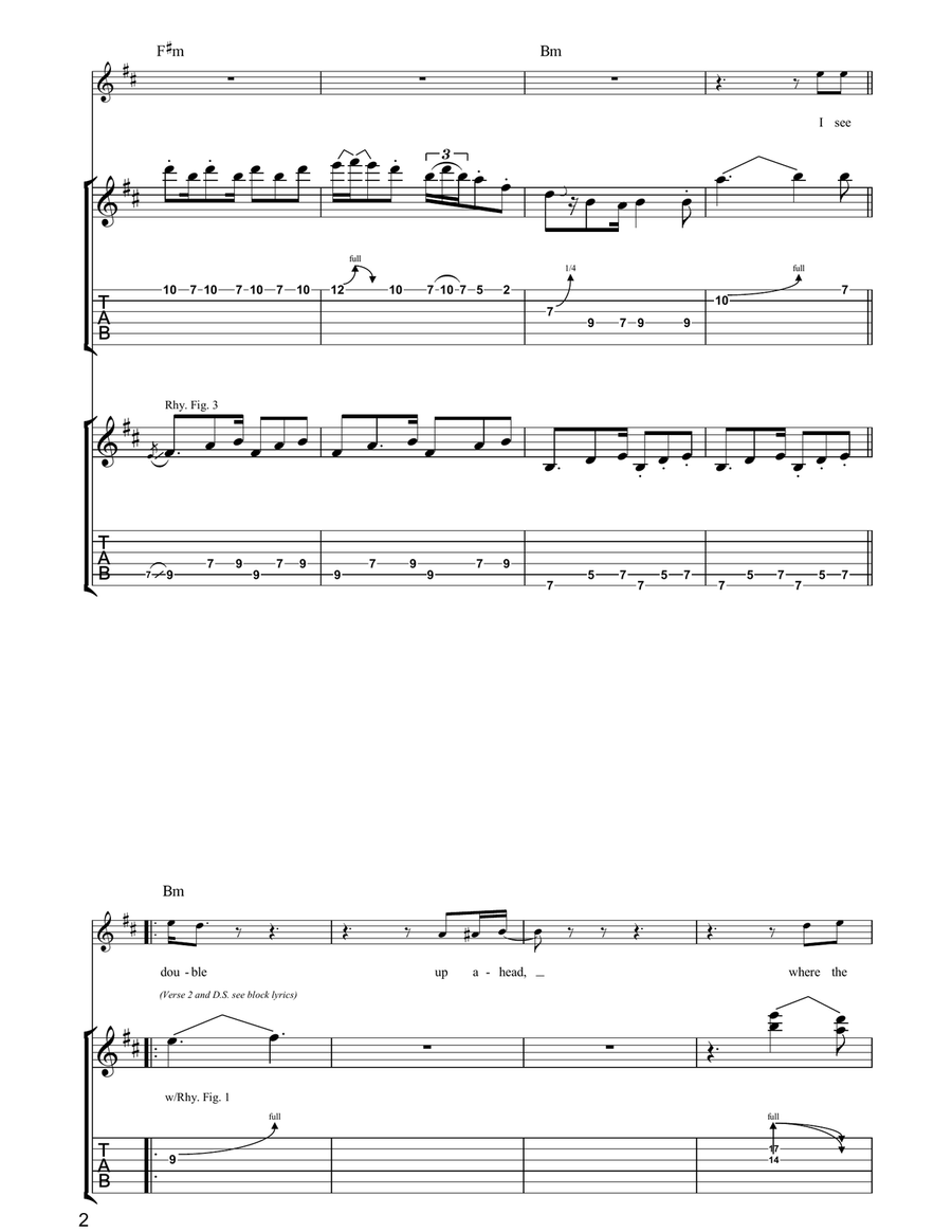 The Riverboat Song The Riverboat Song Guitar Tablature scores gallery preview page 2