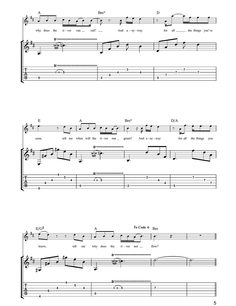 The Riverboat Song The Riverboat Song Guitar Tablature scores gallery preview page 5
