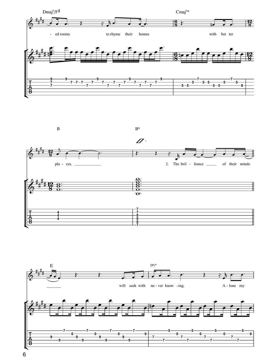 Fleeting Mind Fleeting Mind Guitar Tablature scores gallery preview page 6