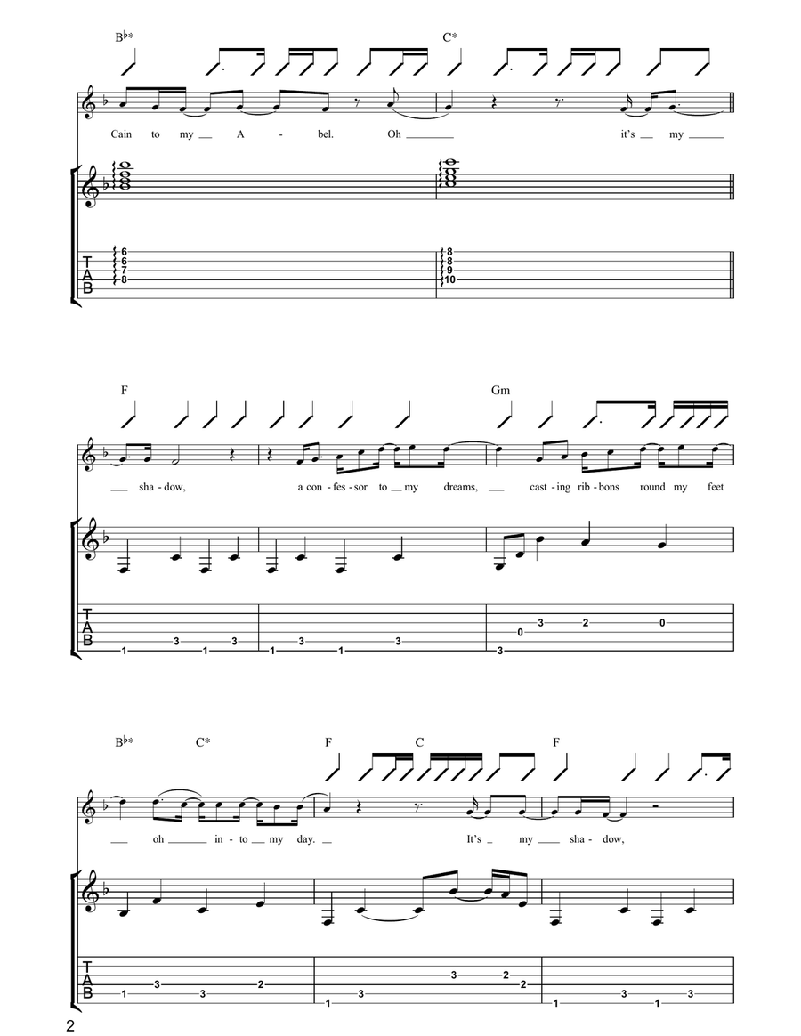 It's My Shadow It's My Shadow Guitar Tablature scores gallery preview page 2
