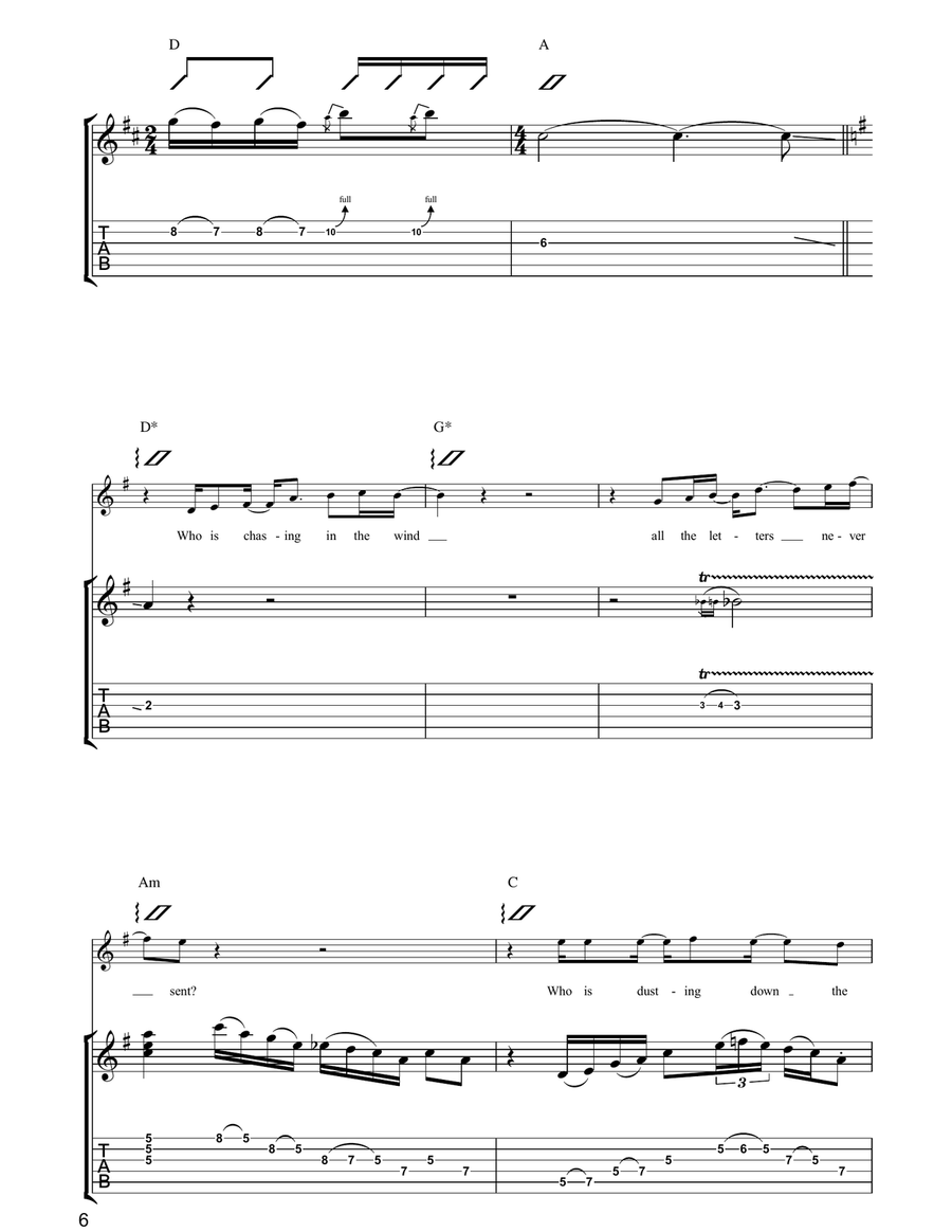 It's My Shadow It's My Shadow Guitar Tablature scores gallery preview page 6