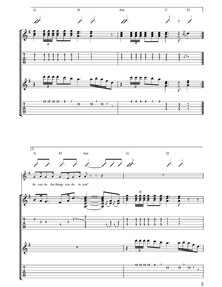 The Downstream The Downstream Guitar Tablature scores gallery preview page 3