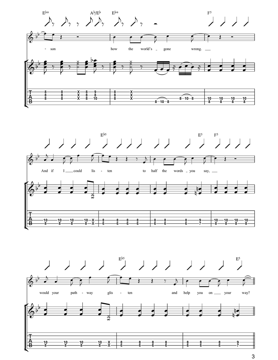 You've Got It Bad You've Got It Bad Guitar Tablature scores gallery preview page 3