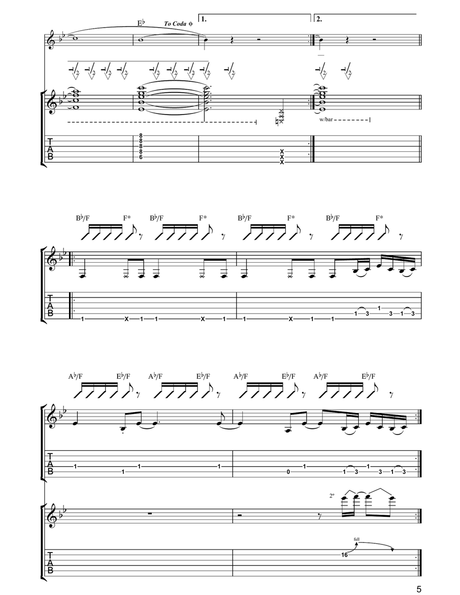 You've Got It Bad You've Got It Bad Guitar Tablature scores gallery preview page 5