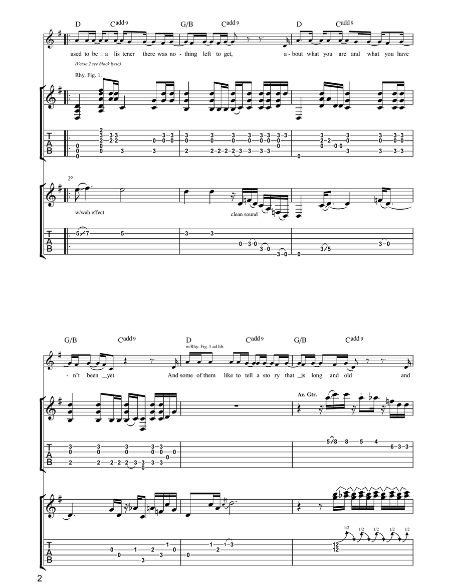 Get Away Get Away Guitar Tablature scores gallery preview page 2