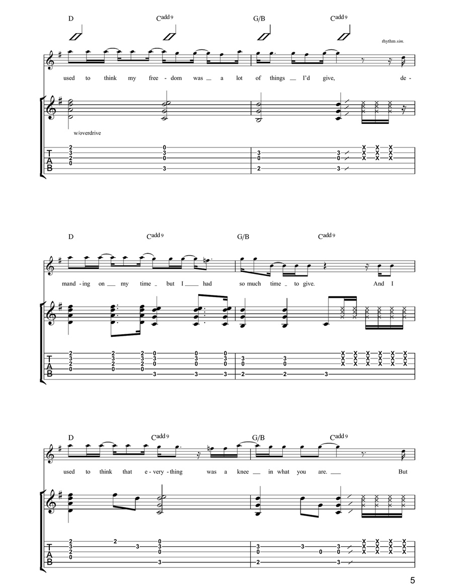 Get Away Get Away Guitar Tablature scores gallery preview page 5