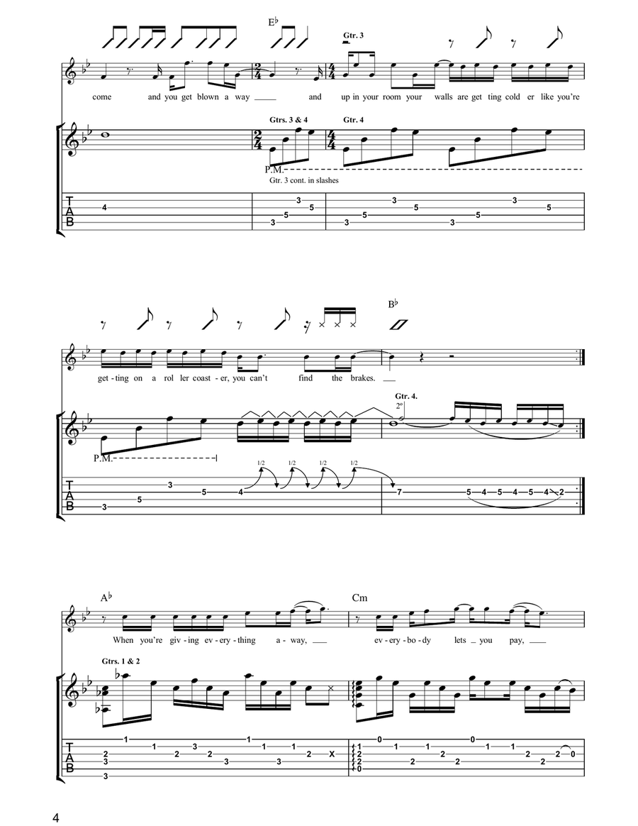 A Better Day A Better Day Guitar Tablature scores gallery preview page 4