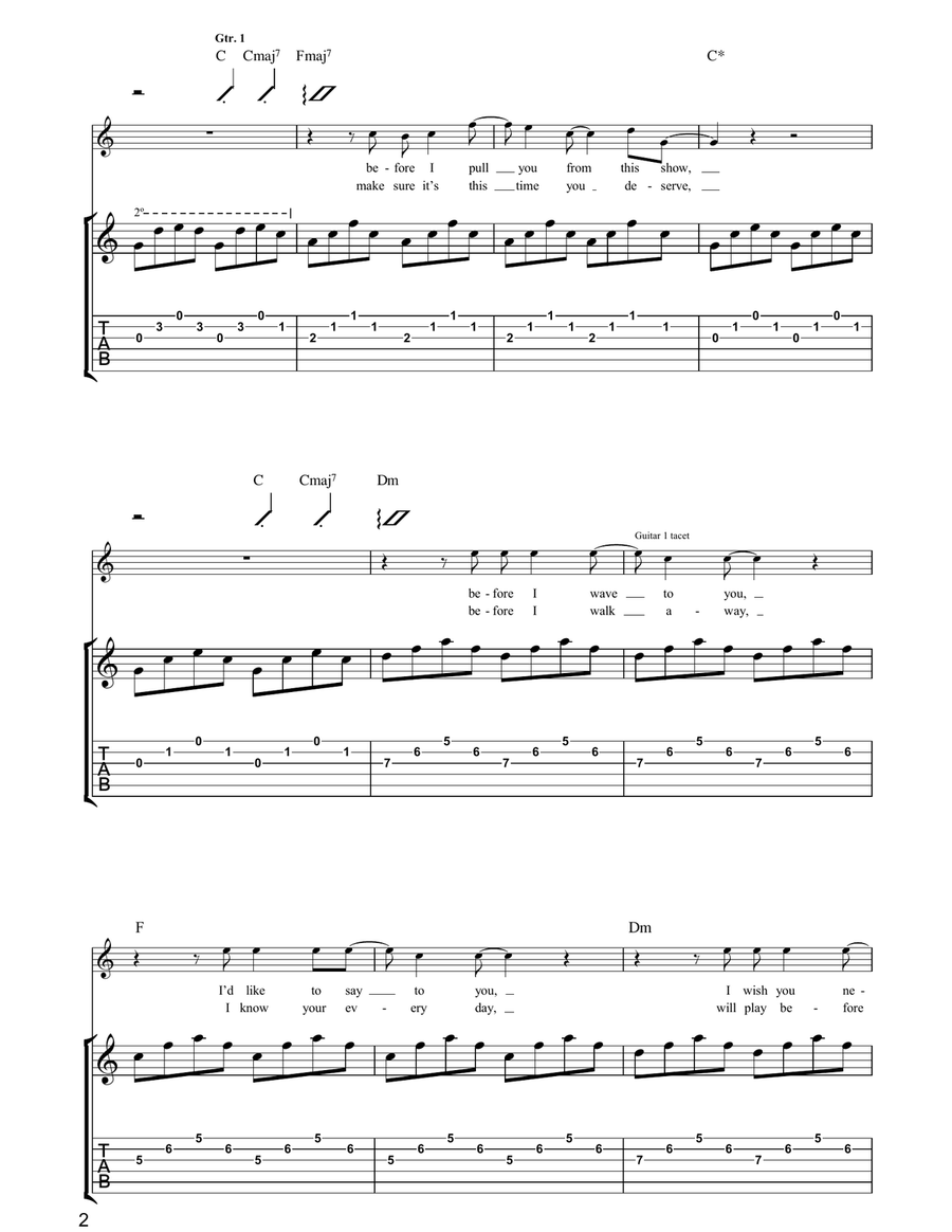 Besides Yourself Besides Yourself Guitar Tablature scores gallery preview page 2