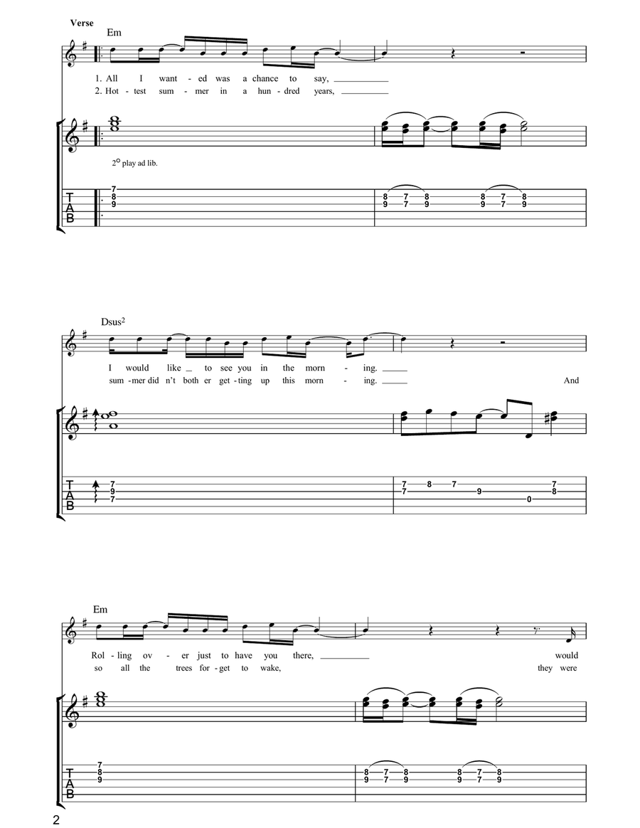 The Fear The Fear Acoustic Guitar scores gallery preview page 2