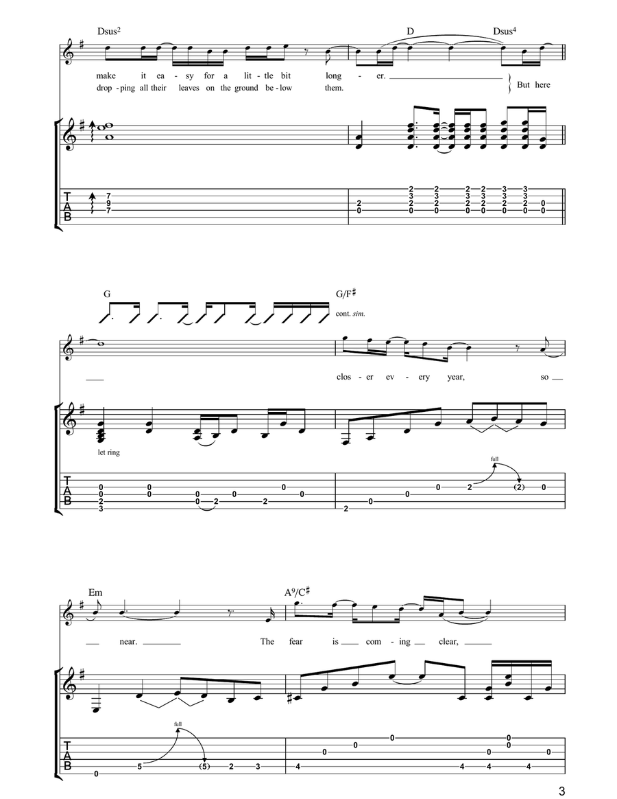 The Fear The Fear Acoustic Guitar scores gallery preview page 3