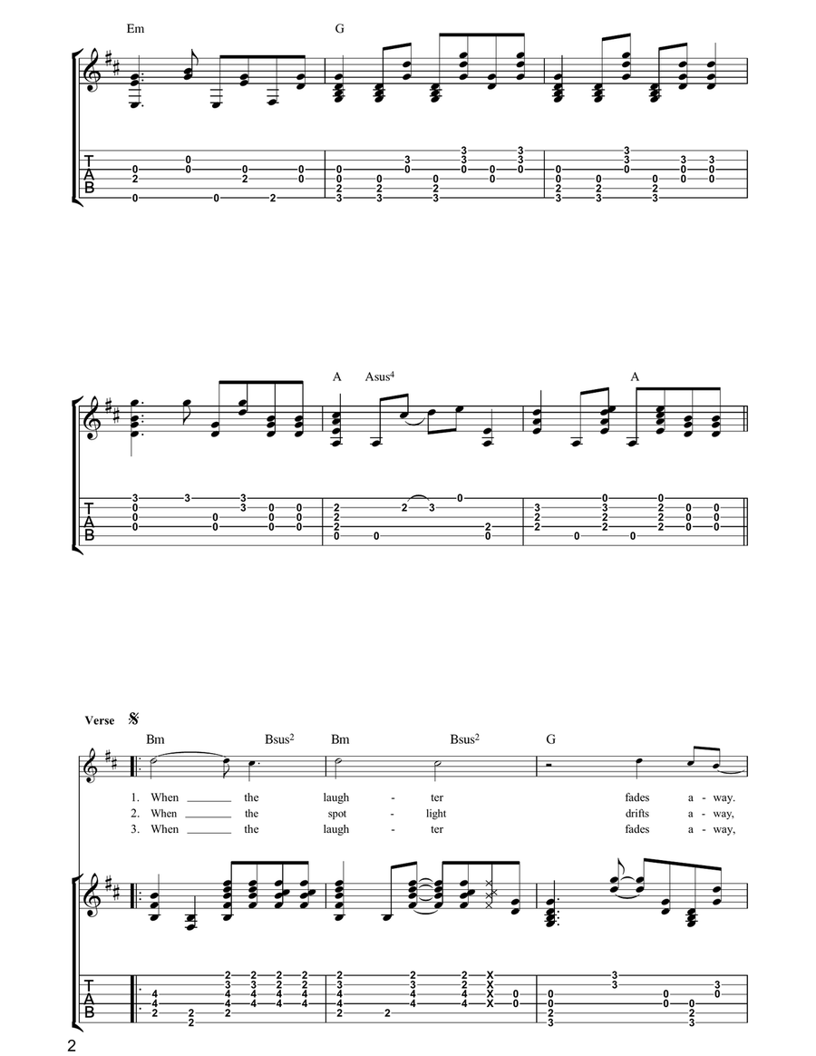 The Last Laugh Of The Laughter Acoustic Guitar scores gallery preview page 2