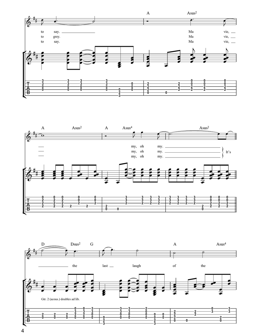 The Last Laugh Of The Laughter Acoustic Guitar scores gallery preview page 4