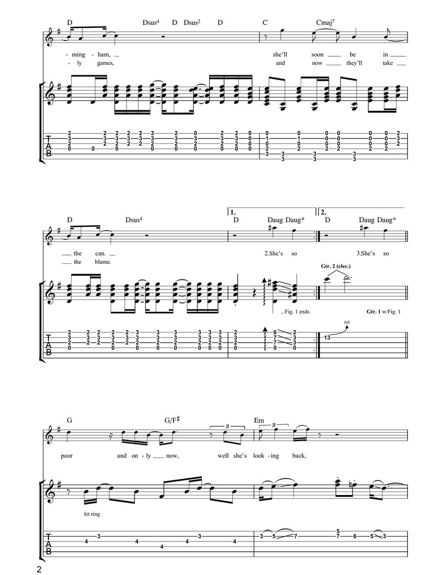 She's So Strange She's So Strange Acoustic Guitar scores gallery preview page 2