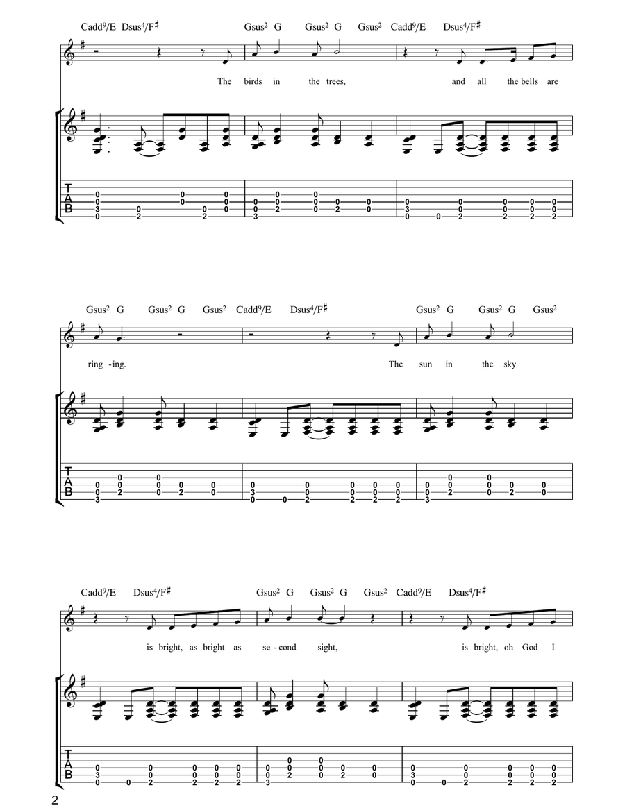 Slide Show Slide Show Acoustic Guitar scores gallery preview page 2