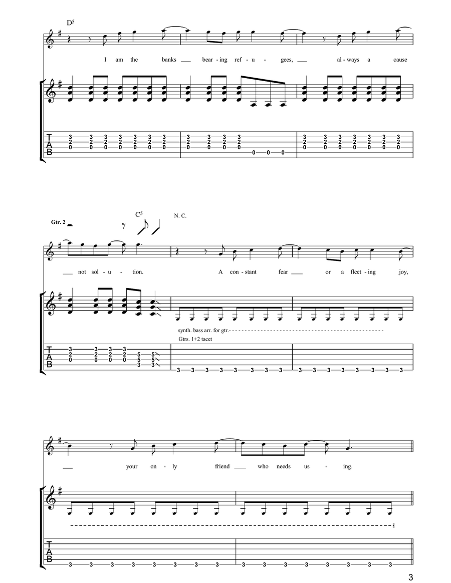 I Am The News I Am The News Guitar Tablature scores gallery preview page 3
