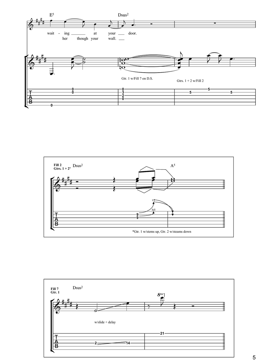 The Waves The Waves Guitar Tablature scores gallery preview page 5