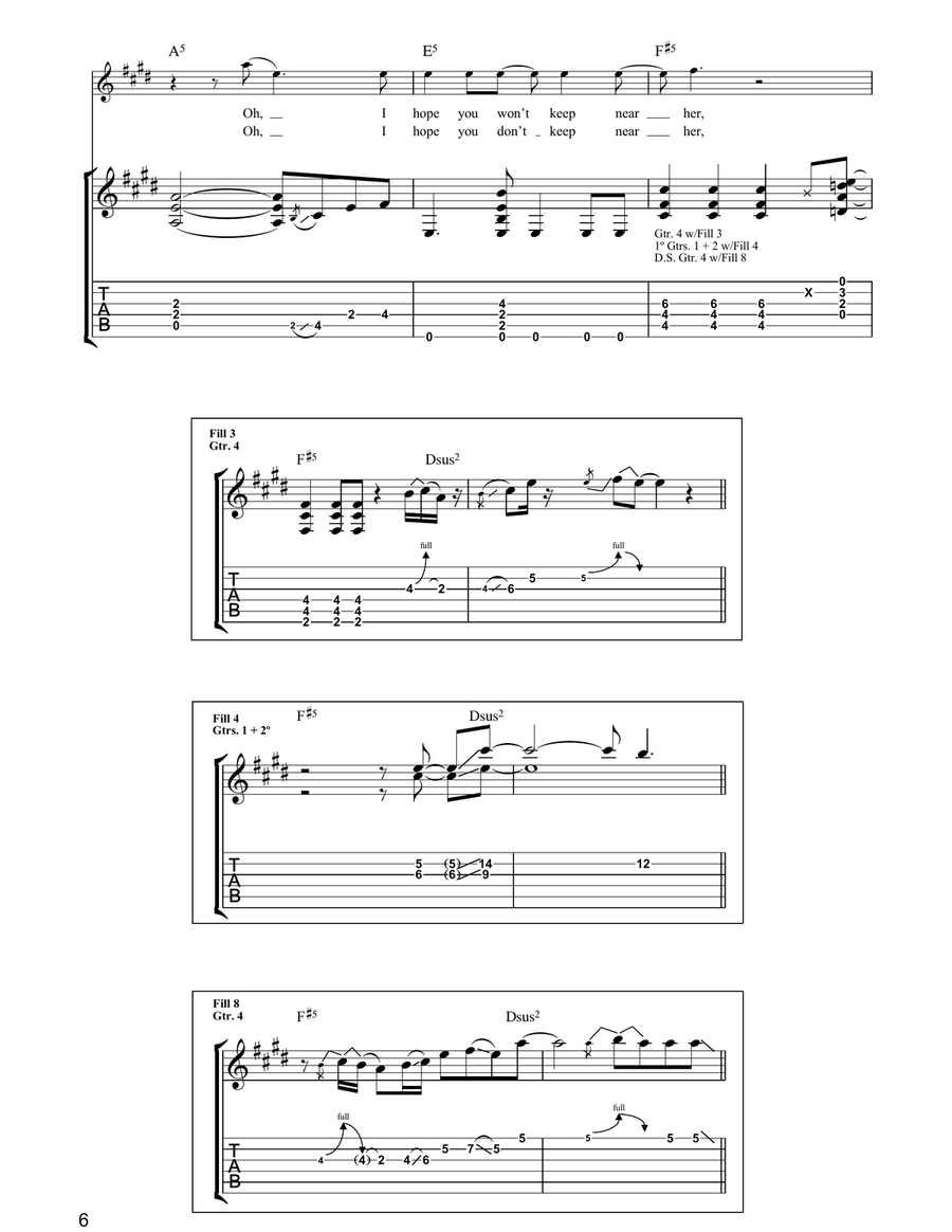 The Waves The Waves Guitar Tablature scores gallery preview page 6
