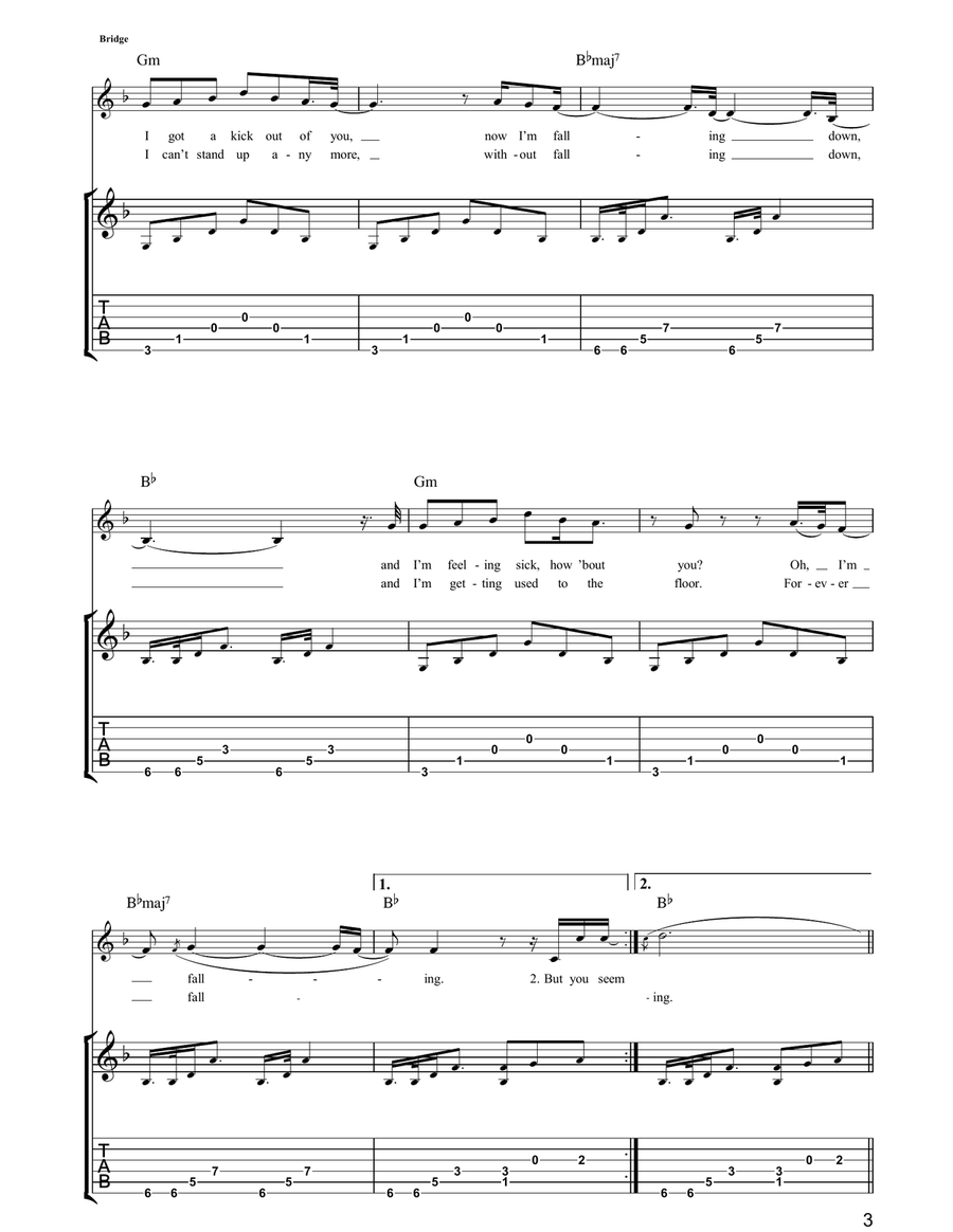 Falling Down Falling Down Acoustic Guitar scores gallery preview page 3