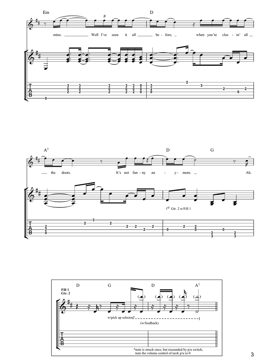 Funny Thing Funny Thing Acoustic Guitar scores gallery preview page 3