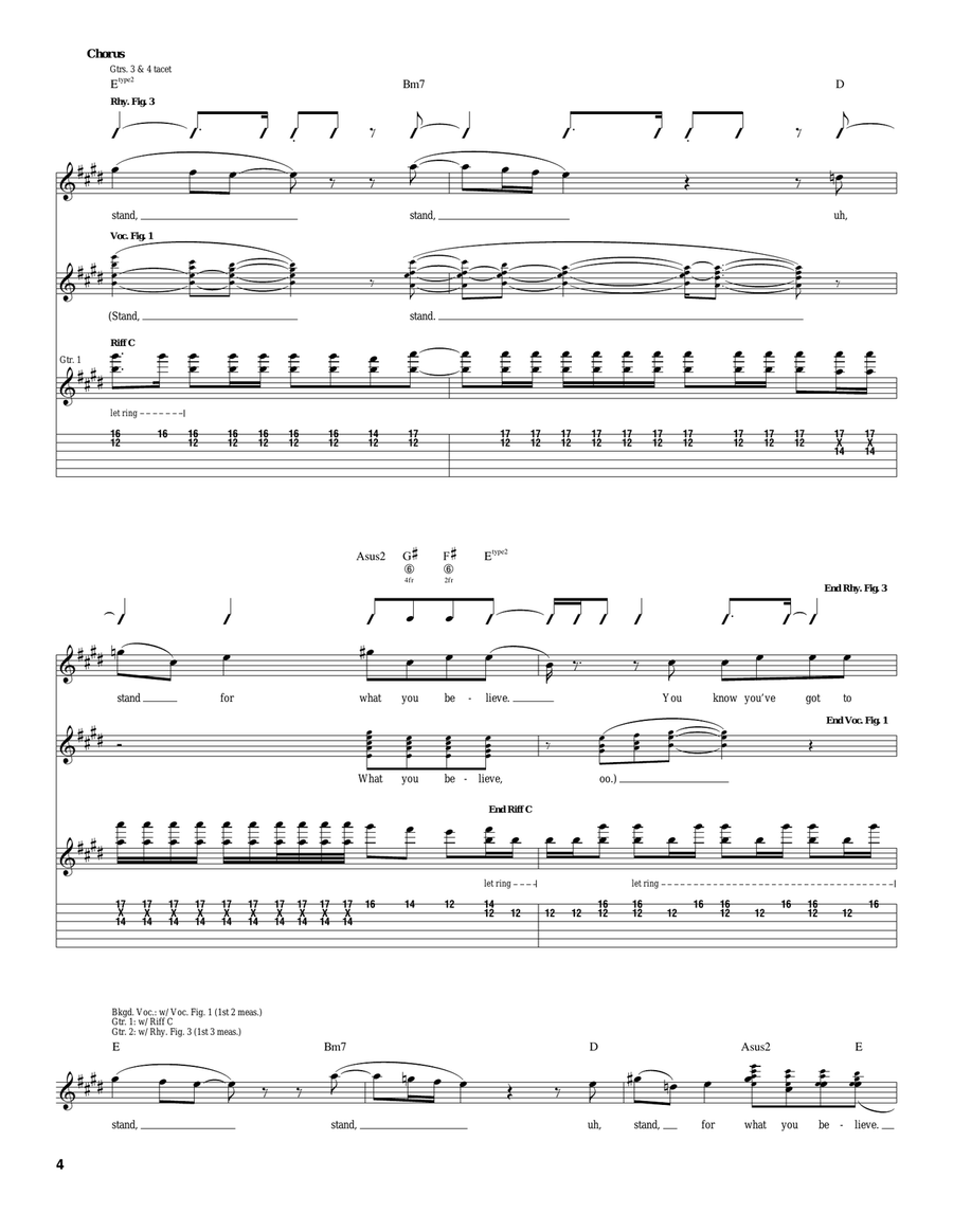 Stand Stand Acoustic Guitar scores gallery preview page 4