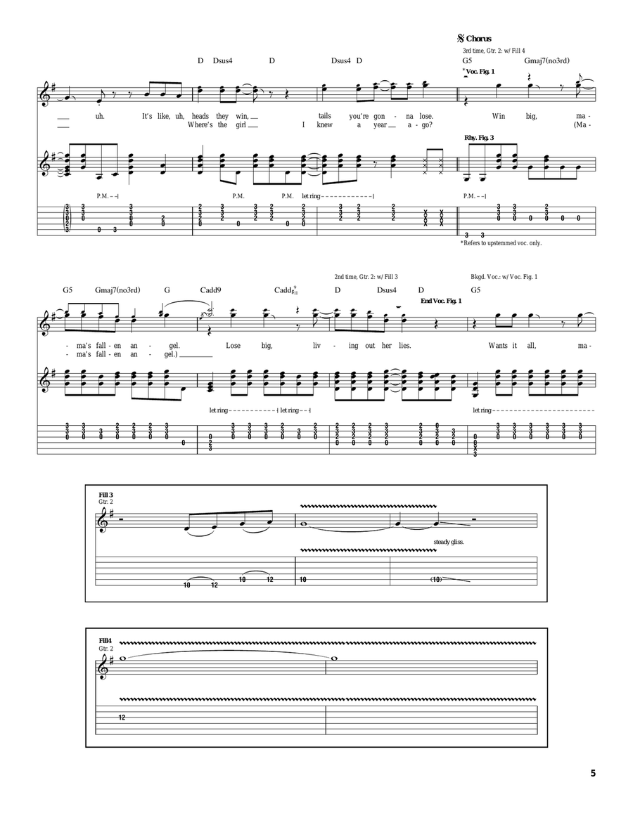 Fallen Angel Fallen Angel Acoustic Guitar scores gallery preview page 5