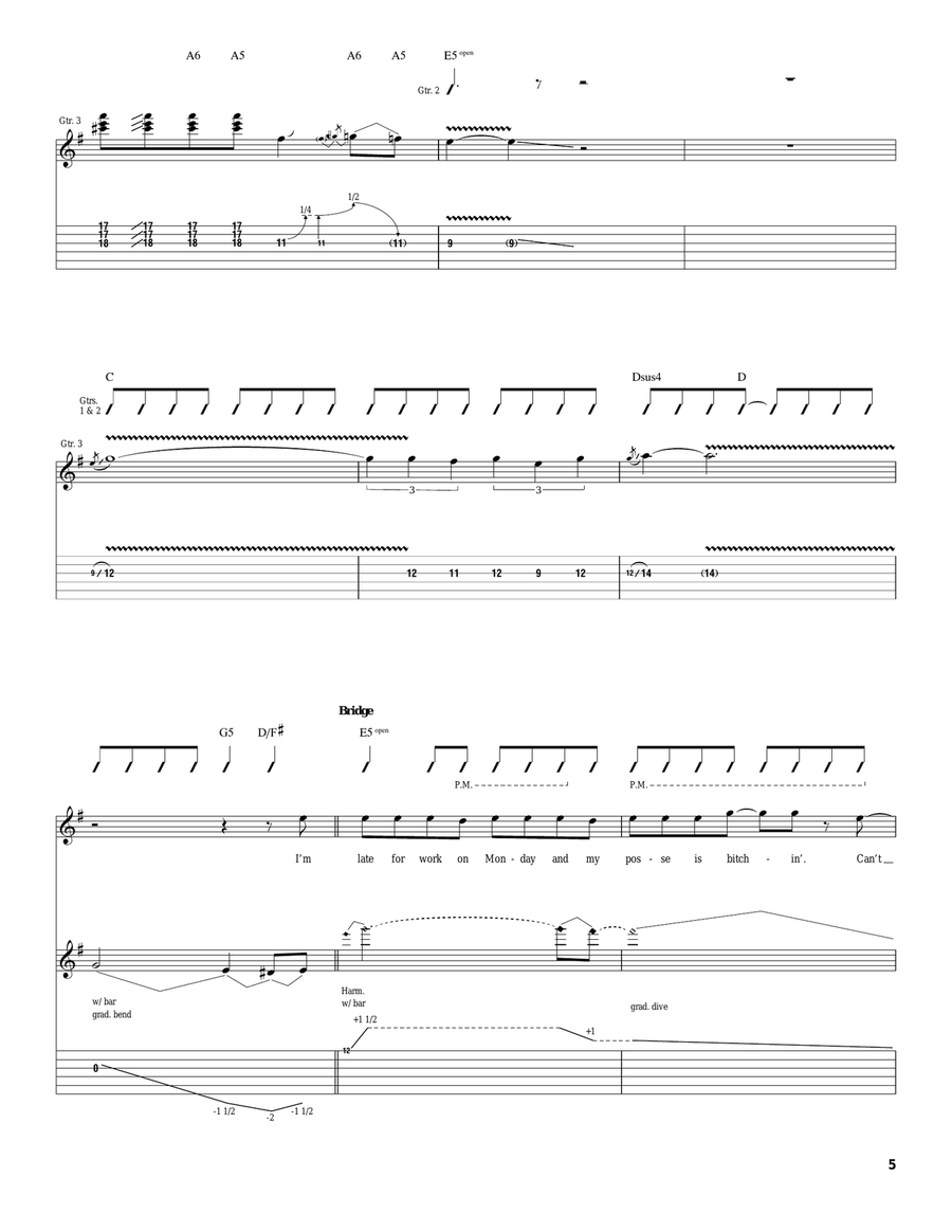 Look What The Cat Dragged In Acoustic Guitar scores gallery preview page 5