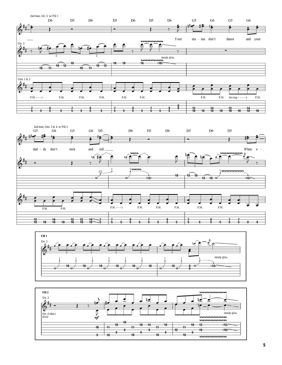 Your Mama Don't Dance Your Mama Don't Dance Acoustic Guitar scores gallery preview page 5