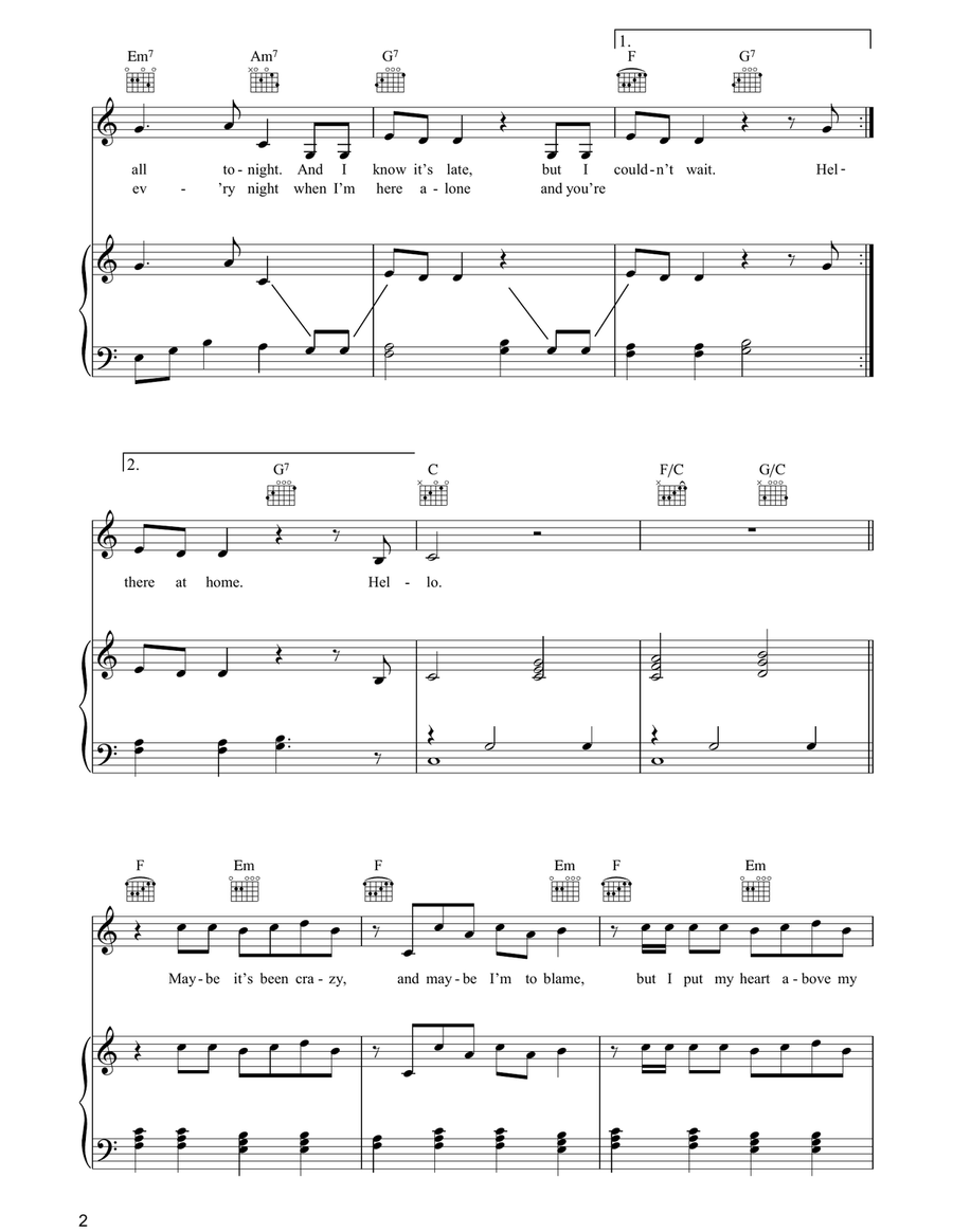 Hello Again Guitar scores gallery preview page 2