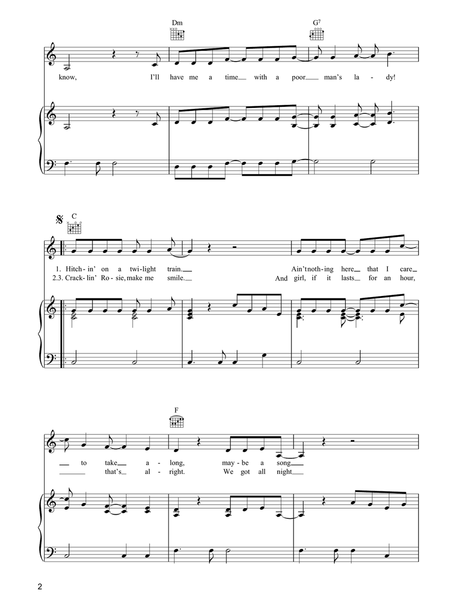 Cracklin' Rosie Cracklin' Rosie Piano, Vocal, Guitar scores gallery preview page 2