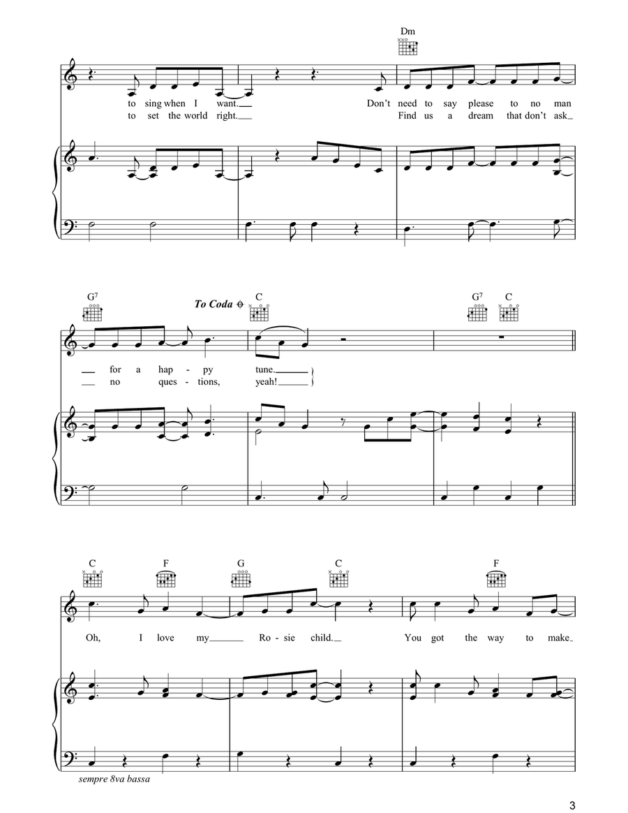 Cracklin' Rosie Cracklin' Rosie Piano, Vocal, Guitar scores gallery preview page 3