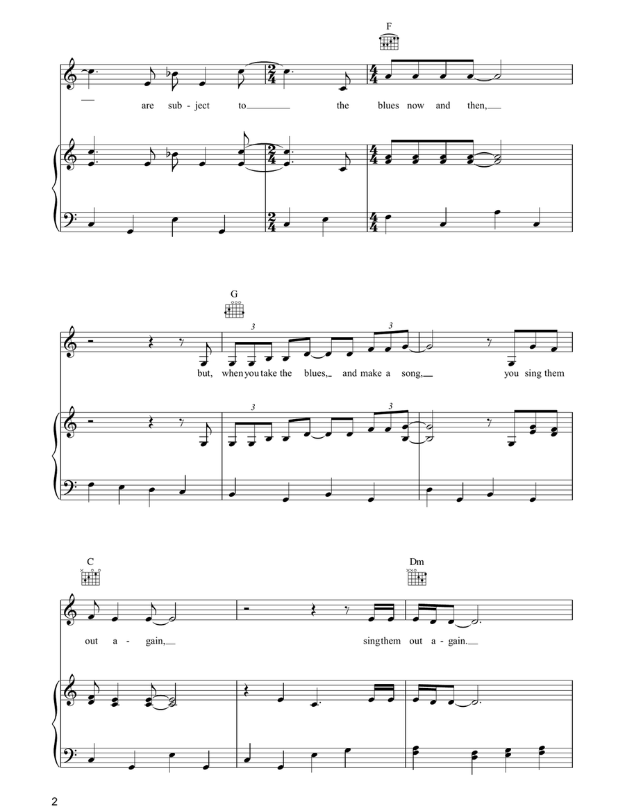 Song Sung Blue Song Sung Blue Piano, Vocal, Guitar scores gallery preview page 2